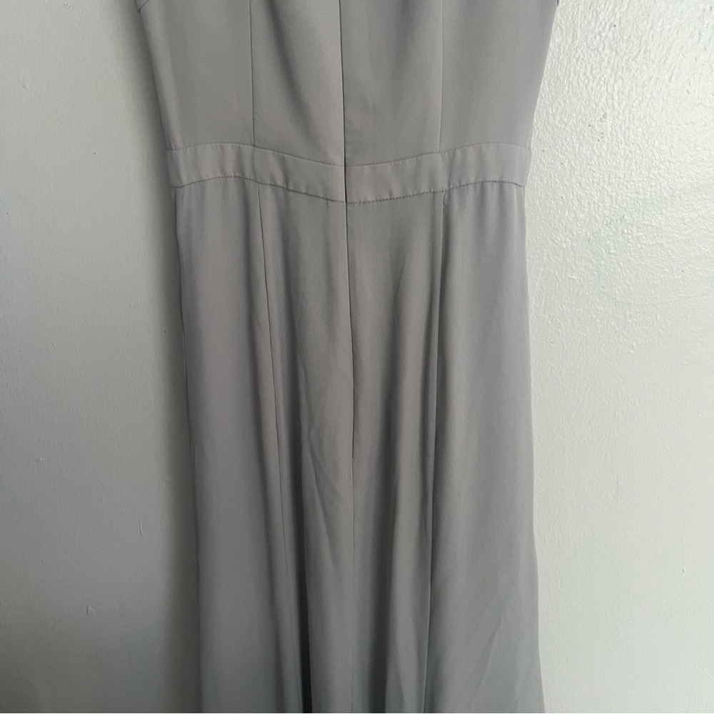 Fame and Partners Gray V-Neck Cutout Sleeveless Maxi Dress Size 2 - Picture 15 of 16